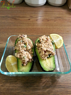 A picture of SALMON SALAD.