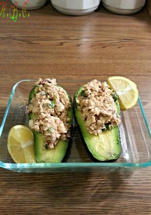 A picture of SALMON SALAD.