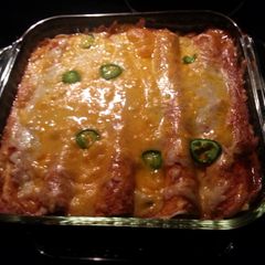 A picture of Turkey enchiladas!.