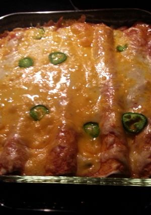 A picture of Turkey enchiladas!.