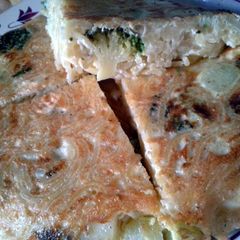 A picture of Spaghetti, Brie & Broccoli Frittata.