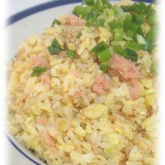 A picture of Salmon, Leek, and Green Onion Fried Rice.