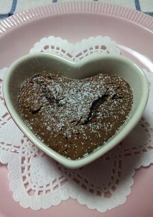 A picture of Easy Chocolate Fondant Cake for Valentine's Day.