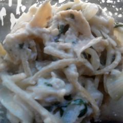 A picture of Creamy chicken pasta.