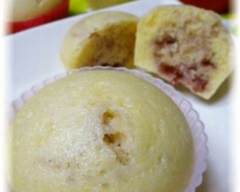 Ultimate, Prepare Steamed Sweet Bread with Strawberry Jam Made with Pancake Mix Delicious