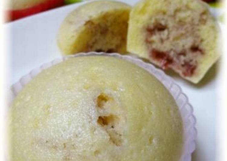 Recipe of Award-winning Steamed Sweet Bread with Strawberry Jam Made with Pancake Mix