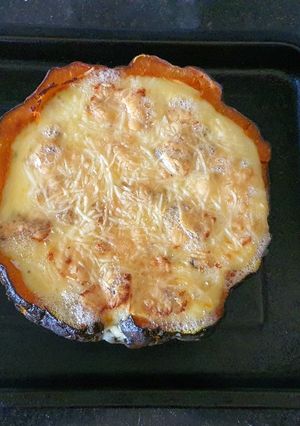 Una foto de Calabaza rellena a la "que te importa"