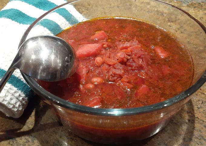 Recipe of Speedy Ukrainian Borscht (Beet Soup)