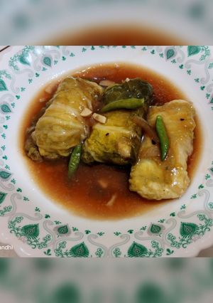 Foto resep Sawi Putih Gulung Isi Ayam