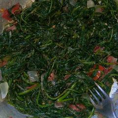 A picture of Cooked Managu.