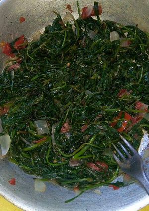 A picture of Cooked Managu.