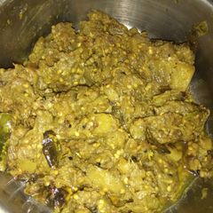 A picture of Baingan bharta.