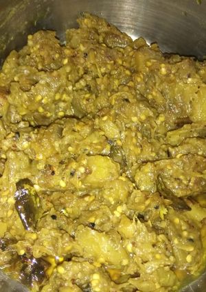 A picture of Baingan bharta.
