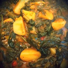 A picture of Marlee's Saag Aloo.