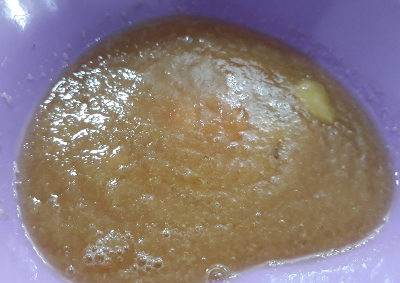 Pawpaw with apple puree