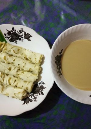 Foto resep Roti Rinjis Kuah Santan Gula Merah