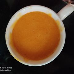 A picture of Mango carrot pineapple lemon Smoothie.