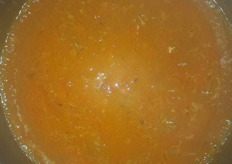 Chicken stock serving