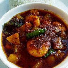 Prawn bati chachhari A picture of Prawn bati chachhari.