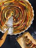 Spiral vegetables quiche mainly from the peels...for a colourful life 😆😉✌🏽
