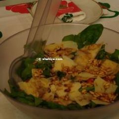 A picture of Fresh Spinach and Cherry Tomatoe Salad.