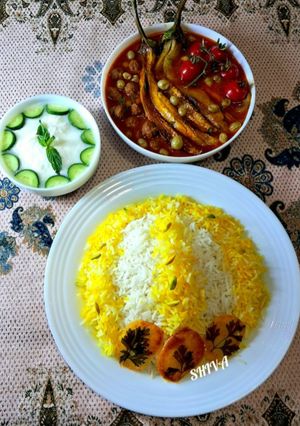 عکسی از دستور خورش بادمجان با گوشت قلقلی و غوره