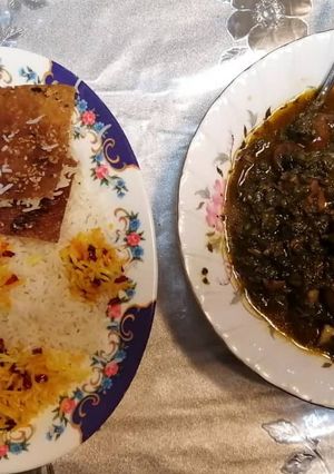 عکسی از دستور خورشت اسفناج آلو با چلو شیواپز