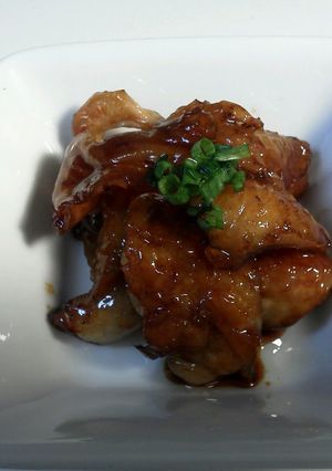A picture of Yakitori-style Crispy Chicken Skin.
