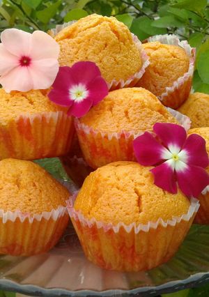 A picture of T's simply sunny orange cupcakes.