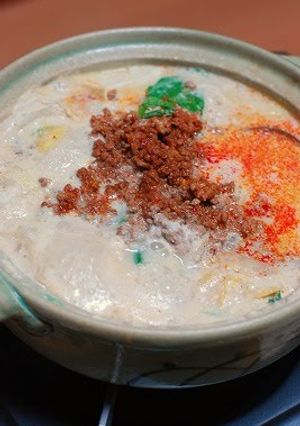 A picture of Spicy Soy Milk Dan Dan Hotpot.