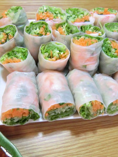 A picture of Fresh Spring Rolls with Shrimp.