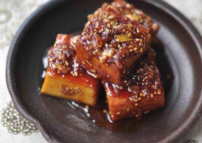 Korean Braised Atsuage Recipe