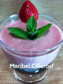 Una foto de Batido de fresas