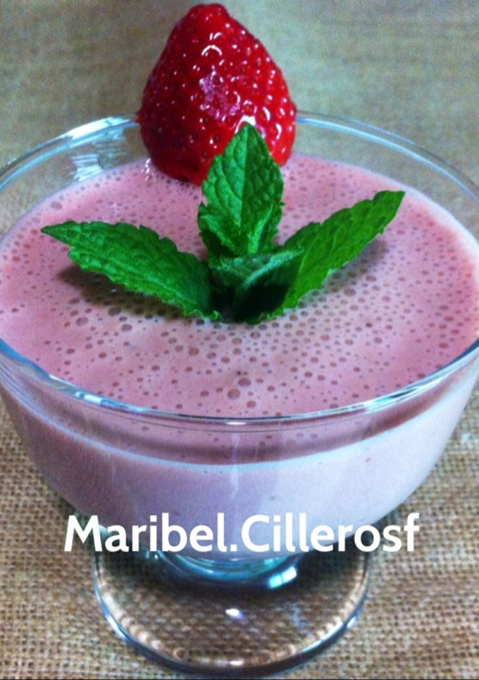 Una foto de Batido de fresas