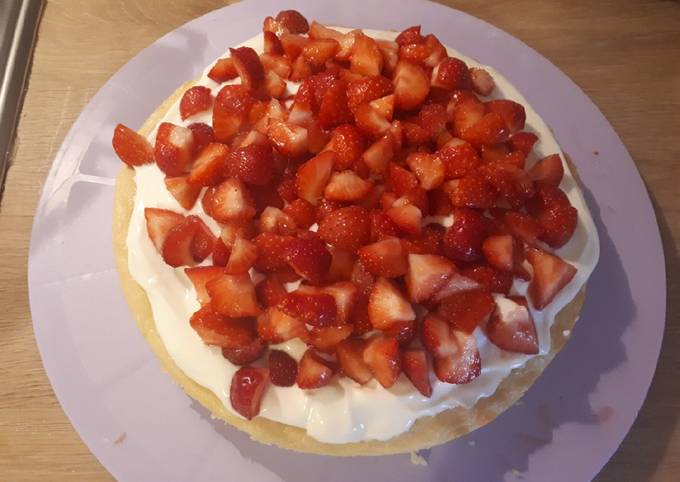 Erbeerkuchen mit Quark