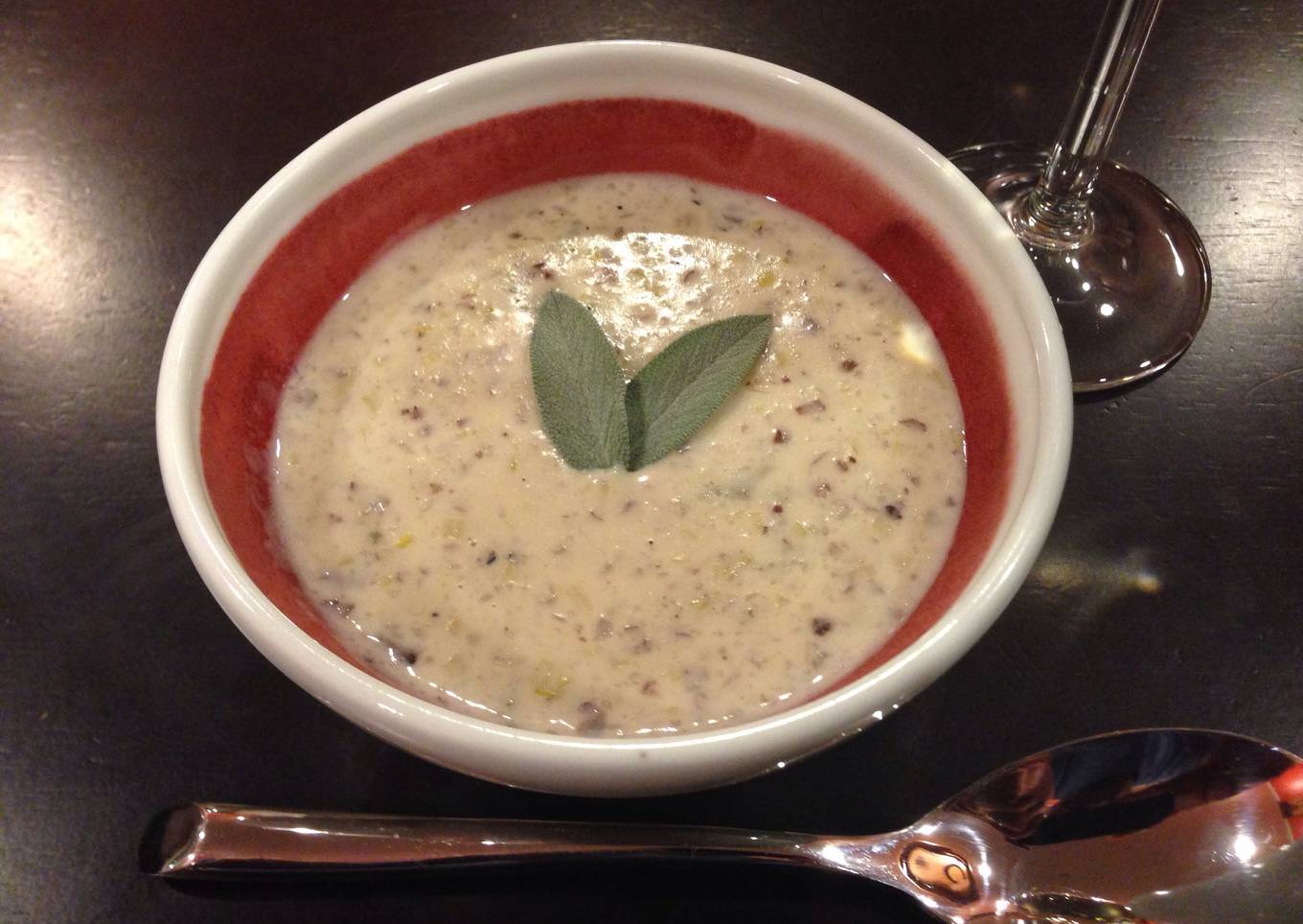 Purple Potato Sage & Leek Soup