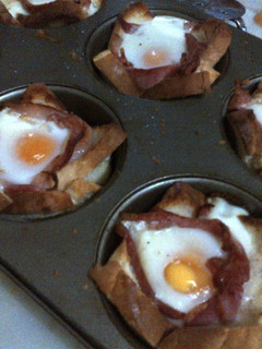 A picture of Easy breakfast baskets.