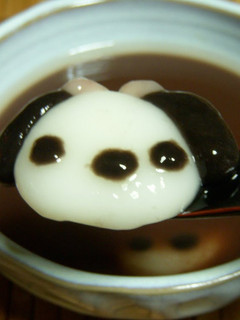A picture of Chilled Dessert "Doggie Mochi Balls in Anko Soup".