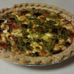 A picture of Spinach, Feta, Tomato Quiche.