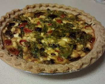 The New Way Prepare Recipe Spinach Feta Tomato Quiche Delicious