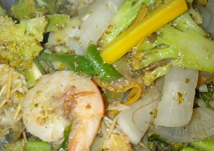 Resep Shrimp mix veggies Lezat
