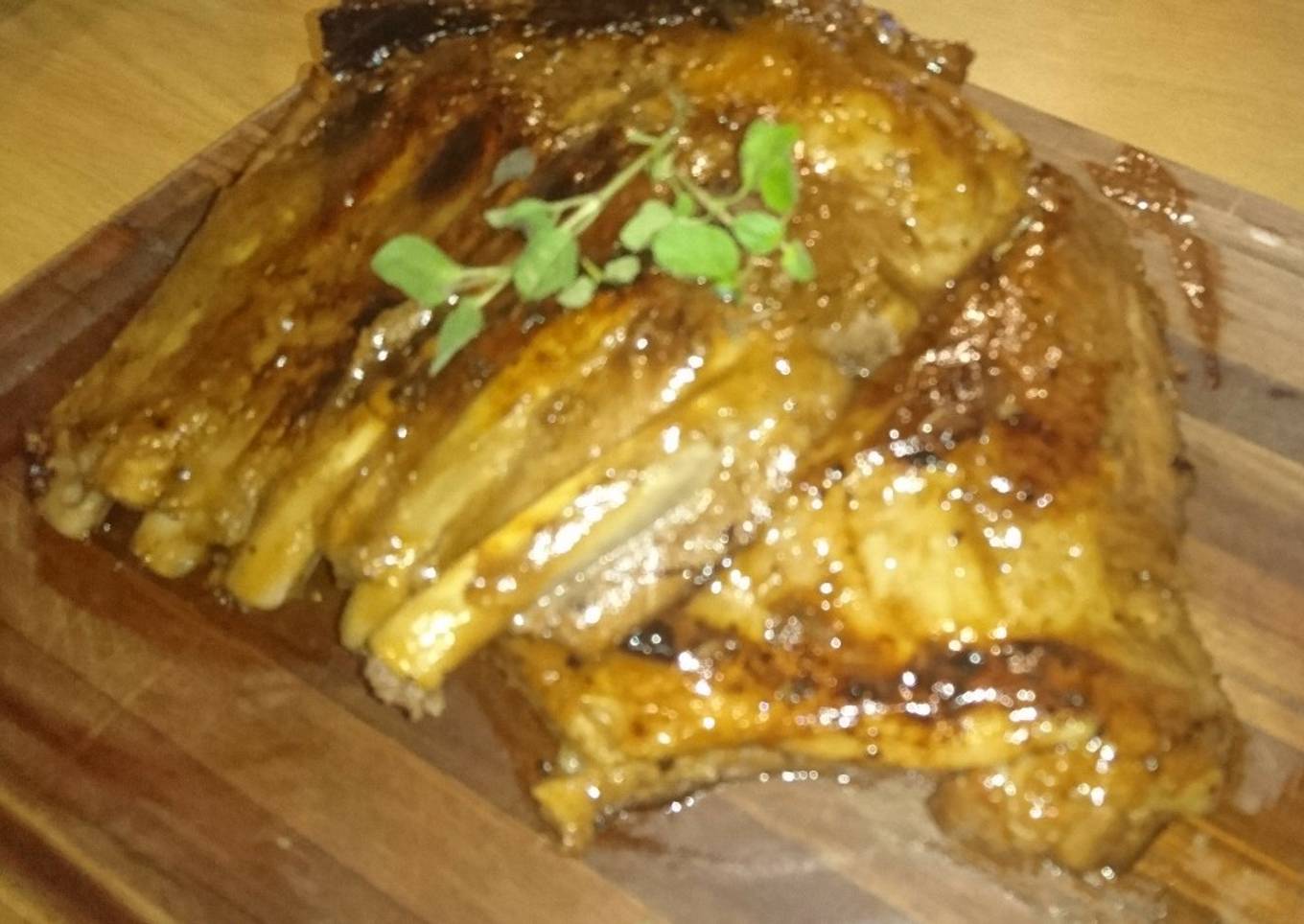 Sticky Mango and Ginger glazed ribs
