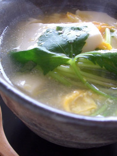 A picture of Chinese-style Tofu and Pork in Scrambled Egg.