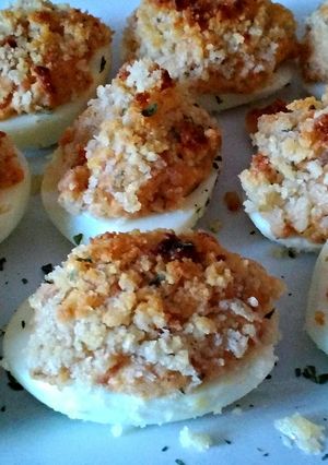 A picture of Polish Stuffed Eggs.