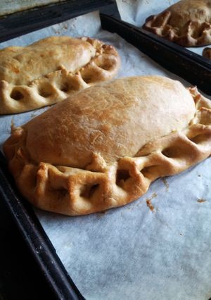 A picture of Home-made Teri oggys - or Welsh pasties.