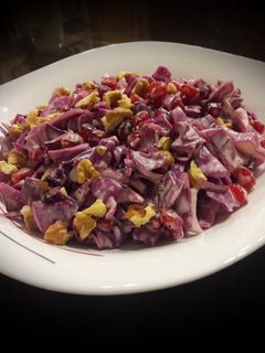 عکسی از دستور سالاد انار و کلم بنفش