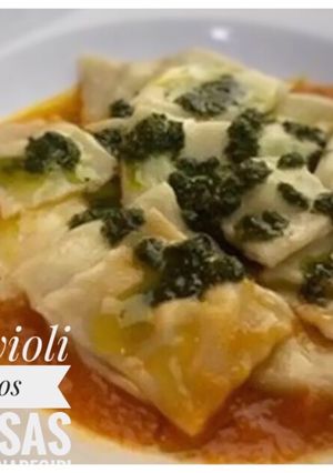 Una foto de Ravioli Dos Salsas