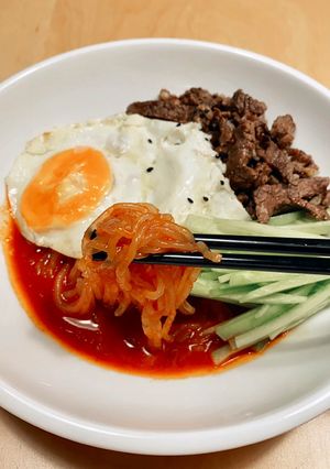Foto resep Shirataki Bibimguksu ala Cha Seung Won 시라 타키 비빔국수