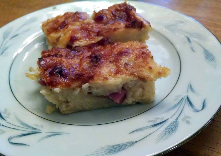 Homemade Ham and Swiss Strata