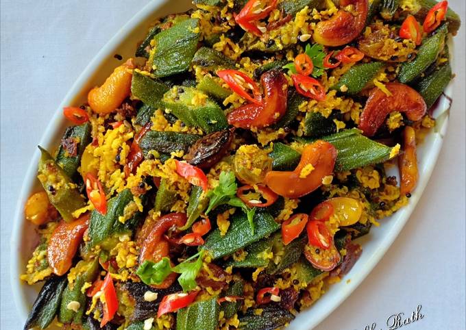 Niramish Kaju'r Bhindi Recipe By Bobly Rath - Cookpad